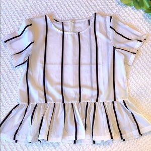 Black Striped Blouse size Medium